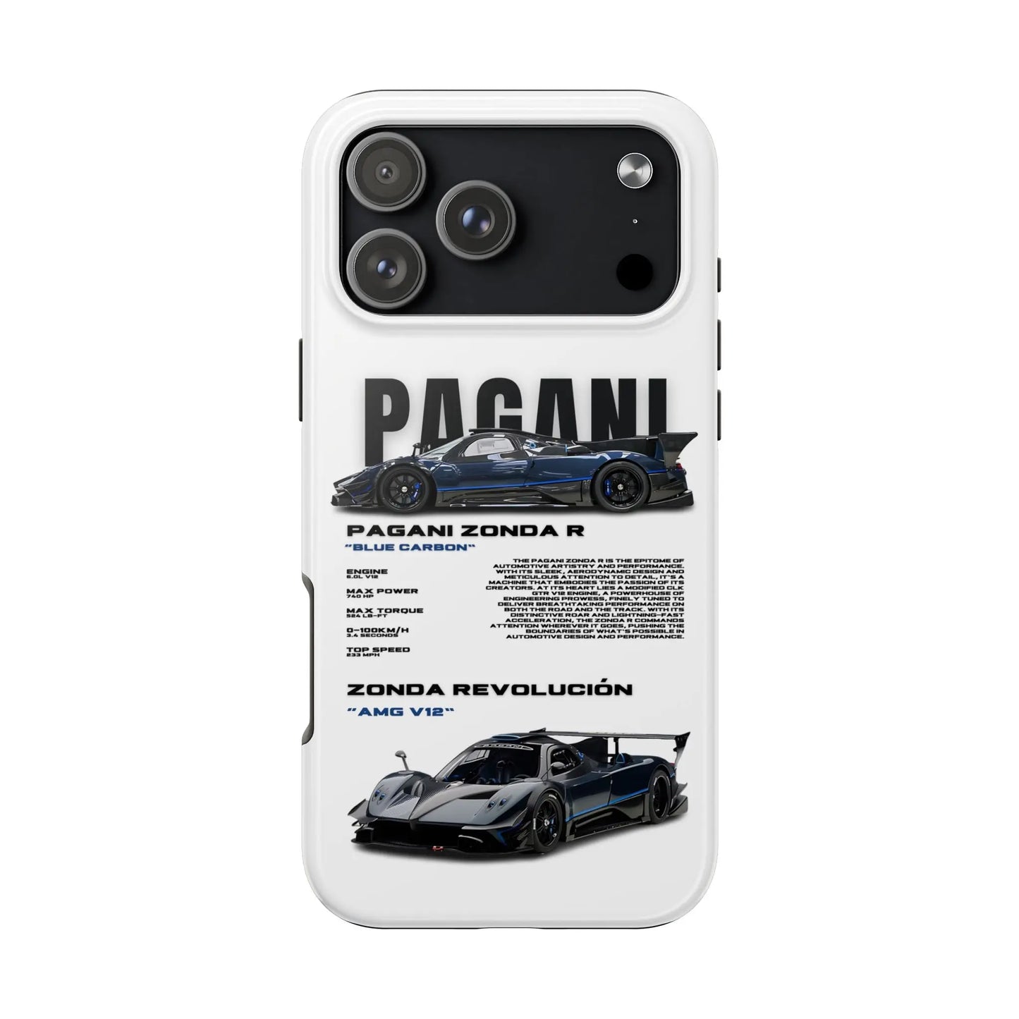 "Zonda R" White Case Phone Case Icon Cases